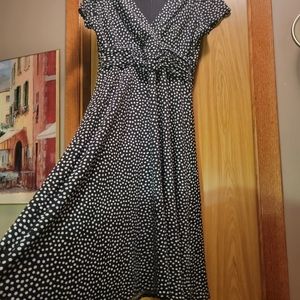 Jessica Howard black and white polka dot dress